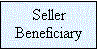 Text Box: Seller
Beneficiary

